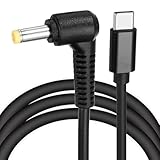 QUARKZMAN 5FT USB C zu DC PD Power Fast Charging Kabel, 4,8mm x 1,7mm 65W/12V DC Power Kabel, Typ C Eingang 3A Adapter Stecker Konverter Schreibtischlampe (Schwarz)