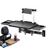 Autositz-Tablett – Zusammenklappbarer Laptop-Schreibtisch Für Beifahrer, Arbeitsplatz Mit Verstellbarer Halterung, Plattform Für Die Organisation Von Fahrzeugen, Essfläche Für Die Reise | Tragbare