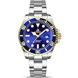 LN LENQIN Herren Uhr Edelstahl Uhren Herren wasserdichte Analog Quarzuhr Armbanduhrherren mit Datum Leuchtend Mode Freizeit Uhren für Männer