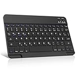 SENGBIRCH Deutsche Bluetooth Tastatur für iPad 11. A16/10. 10.9'/Air 11/Air 13/Pro 11/Pro 12.9/Mini/iPhone - Tastatur für Samsung/Huawei/Honor/Xiaomi/Redmi/Windows Tablet, Ultra-dünn mit Type-c Kabel