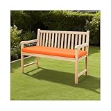 5cm Dicke Wasserfest Sitzkissen Outdoor, Sitzauflage Sitzkissen Bank Auflage Ersatzpolster, Rutschfeste Waschbare Bankauflage Bankkissen Stuhlkissen Gartenmöbel Bank Polster(Orange,35X35X3CM)
