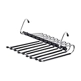 GmeDhc 2 Stück Hosenbügel Klemmbügel, Hosenbügel Platzsparend, Kleiderbügel Hosen Teleskopisch, Kleiderschrank Organizer, Multi Purpose Hanger rutschfest, Für Jeans, Handtuch, Schal, Krawatte