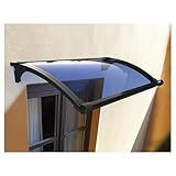 ZXCASDF Haustürvordach Türdach，bogenvordach，polycarbonat Fenster vordach，Uv-Schutz Wetterfeste Haustürvordach Pultvordach，Aluminium-Vordach，terrassenüberdachung(140x120cm/55x47in)