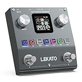 LEKATO Gitarren-Multi-Effekt-Pedal, wiederaufladbarer Bass-Effektprozessor mit 6 Effektmodulen, 80 editierbaren Presets, APP-Bearbeitung, IR-Laden, OTG-Aufnahme, BT-Funktion