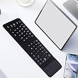 LICAEVEY Kompakte Drahtlose Tastatur mit Touchpad und Zahlenkissen, Bluetooth 5.0, Ruhiger USB C Wiederaufladbar, Ultra -dünner Tragbarer Reise -Tastatur