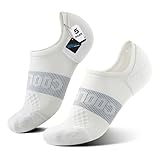BRISIRA Bambus Füßlinge Damen Herren, 5er Pack Unsichtbare Sneaker Socken, Coolmax Kurze Socken Halbsocken mit Rutschfest Silikon, Atmungsaktiv Anti-Blasen Gepolsterte Laufsocken Sportsocken