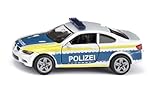 siku 1532, BMW M3 Coupé Polizei, Metall/Kunststoff, Silber, Spielzeugauto für Kinder, Öffenbare Türen