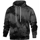 Baumwolle - Kapuzenpullover Herren Hoodie Herren Oversize Modern Tie Dye Druck Hoody Regular Fit Batik Pullover Loose Fit Fashion Langarmshirt Herbst Winter Sweatpullover Longsleeve Outdoor Shirts