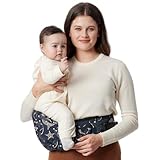 Momcozy Hüftsitz-Babytrage - Originaler 3D-Bauchschutz & EVA-Massageplatte, mit verschiedenen Taschen für Neugeborene und Kleinkinder bis 20 kg(Sternennacht, Mittelgroß)