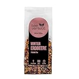 teeverliebt - Winter Erdbeere Winter Edition Früchtetee 100 g | loser Früchtetee aromatisiert | leckere Winter Tee-Mischung ideal als Geschenk