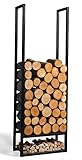 Kaminholzregal 'Atos' H 120 cm Holzregal für Kaminholz Kaminholzablage aus Stahl Kaminholzständer CookKing