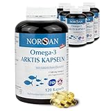 NORSAN Premium Omega-3 Arktis Dorschöl Kapseln 6x120 Kapseln - 1.500 mg Omega-3 pro Portion - Fischöl Kapseln aus nachhaltigem Wildfang