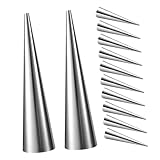 FIXOSHEE 12 Stück Teiliges Edelstahl Backform für Croissants und Cremetüten Konische Antihaft backform mit Hoher Hitzebeständigkeit für Cannoli Hörnchen und Konische Dessertkreationen