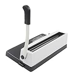 Fockety Spulen-Spiralbindegerät, Humanisierer Griff, 12-Blatt-Stanzkapazität, Verstellbarer Rand A4 A5 Briefformat, Geeignet für Briefformat, A4, A5
