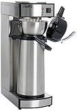 Saro Thermo Kaffeemaschine mit Korbfilter und Thermoskanne Industriekaffeemaschine mit Pumpkanne (2,2 Liter, ca. 10 Tassen Kaffee, Brüh- & Warmhaltefunktion), silber