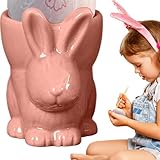Moxeupon Eierbecher für Ostern, Haseneier – Eierständer für Osterhasen aus Porzellan, stabil, niedlich, für die Dekoration von Partys zu Hause