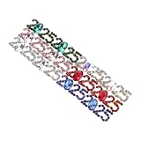 Ipetboom 12 Stück Voller Diamantnagelschmuck Maniküre Kunst Strassnagelzauber LED Dekorationen Und Nagel Charme Nagelschmuck selber machen Nagel Zahlen Charms Nailart-Strasssteine Legierung