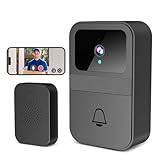 AMFUN Videotürklingel, Türklingel mit Kamera Kabellos, WLAN Türklingel mit 1:1 Kopf-bis-Fuß-Ansicht, 2-Wege-Audio 2,4GHz WLAN, Nachtsicht, IP65 Schutzart