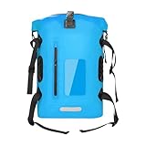 pumpumlia Bequemer Rucksack mit Doppelriemen, tragbar, wasserdicht, für Radfahrer und Wanderer, wasserdichter Kletterrucksäcke mit Organizern, blau, 30L