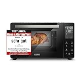 CASO TO26 Design Backofen, Testurteil: Sehr Gut, Heißluft, Drehspieß mit Motor, Ober- und Unterhitze, Mini-Backofen, inkl. Pizzastein