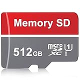 windyrow 512GB Micro SD Karte Mini Speicherkarte Card Schnelle Geschwindigkeit Memory für Smartphone, Drohne, Dash Cam, Computer, red