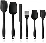 Silikon-Spatel-Set, Backformen-Set, 6-teilig, antihaftbeschichtet, ergonomisch, 315 °C, hitzebeständig und BPA-frei, Silikon-Schaber-Spatel für antihaftbeschichtetes Kochgeschirr, spülmaschinenfest,