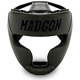 MADGON Premium Kopfschutz, Boxhelm mit Perfekter Sicht und maximalem Schutz, Gesichtsschutz für Kampfsport, MMA, Boxen, Kickboxen & Sparring