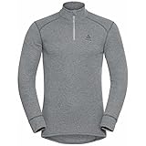 Odlo Herren Funktionsunterwäsche Langarm Shirt mit Reißverschluss ACTIVE WARM ECO, odlo steel grey melange, S