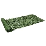 Xichuzi Balkon-Sichtschutz mit Dunkelgrünen Blättern 200x100 cm, Balkonsichtschutz, Windschutz Balkon, Windschutz Terrasse, Balkonverkleidung, Sichtschutz Garten - 367841
