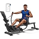 MERACH Rudergerät für Zuhause, Innovativ Doppelpaddel mit Mehreren Trainingsmodi, Ganzkörpertraining mit der MERACH APP, über 1000 Champion-Kurse, Simuliert Echtes Rudern