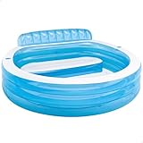 Intex 57190NP - Aufblasbarer Familienpool Lounge, Vinyl, Mehrfarbig, 229x218x79 cm