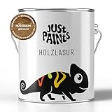 Just Paints - Holzlasur für Außen | Wetterbeständige Gartenholzlasur - made in Germany (Nussbaum, 1 Liter)