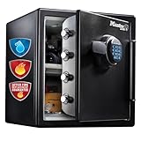 Master Lock Tresor Feuerfest und Wasserdicht mit Zahlencode, Dreifacher Schutz - Flug, Feuer und Flut, elektronische Kombination, 33,6L, 45.3 x 41.5 x 49.1 cm