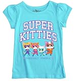 Disney Juniors Super Kitties Mädchen-T-Shirt, kurzärmelig, Ginny, Sparks, Bitsy, Buddy, Türkis (01), 24 Monate