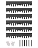 VEVOR Rasenkante, 6er-Set, 1016x203x1,5 mm, rostbeständige Beeteinfassung aus Metall, biegbare Beetumrandung, Raseneinfassung, Trennwand für Blumenbeete, Hofwege, schwarz