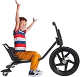 Drift Dreirad Pedal Drift, Trike Drift Kart Für Kinder, Pedal Go Kart Schwarz, Tretroller Für Kinder Ab 6 Jahren, Verstellbares Design, Vergrößerte Vorderräder, Stoßdämpfende Technologie