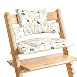 Sitzverkleinerer Für Hochstuhl, Hochstuhl Sitzkissen, Sitzverkleinerer Hochstuhl, Sitzkissen Aus Baumwolle, Abnehmbar Bequemes Polster Mit Klettverschluss, Einfache Reinigung Für Hochstühle (Weiß)