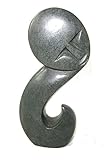 African Shona (die Frage Skulptur in Serpentine Stein 15 cm Fair Trade afrikanische Kunst