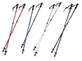 EUROBATT Nordic Walking Stöcke Stock Set 2 Stücke Paar Trekking Wander Länge 65-135cm Farbvarianten Walkingstöcke Anti-Shock Dämpfungssystem (Rot)