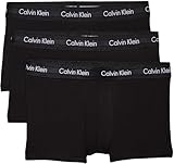 Calvin Klein Herren 3er Pack Boxershorts Low Rise Trunks Unterwäsche, Schwarz (Black W. Black Wb), XL
