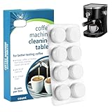 8 Reinigungstabletten zur Entkalkung von Kaffeemaschinen, Kaffeemaschinen, Tabletten, Reinigungstabletten für Kaffeemaschinen, Fettentfernungstabletten für Delonghi Krups Senseo Nespresso
