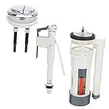 OSALADI 1 Satz Toilettentaste Spülkasten Wc Reparatur Ersatz Platte Tank Spüler Automatisch Erzogen Toilettengriff Stopper Spülventil Reparatursatz Bausätze Doppelspülventil Innen Pom Weiß