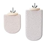 2 Stück Vogel Sitzstange aus Mineralstein, Wellensittich Spielzeug – Natürliche Knabberstange – EIS-am-Stiel Design als Vogelkäfig Zubehör