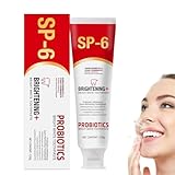 Super Probiotische-6 Zahnpasta,SP-6 Probiotika-Zahnpasta, Entfernung von Mundgeruchsflecken, Tiefenreinigungs-Zahnpasta, zur Entfernung von Zahnaufhellungsflecken (120 g, A)