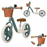 Lionelo Alex Plus Kinderlaufrad bis 30 kg, ab 3 Jahren, Eva-Schaumstoffräder 30,5 cm, Trittbrett Korb Verstellbarer Sitz und Lenker, Rutschfester Griff, Leicht 3,4 kg