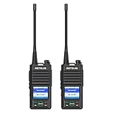 Retevis RB658 Walkie Talkie, Bluetooth Radio 1800 mAh, APP-Steuerung, AI-Raserei, 1,77-Zoll-Bildschirm, Walkie Talkies für Flotte, Fahrzeug Fahren (2 Teile, Schwarz)