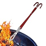 Feuerholzzange, Kaminzange - Extra lange Grillzange zum Grillen - Extra lange Grillzange für die Küche, Outdoor, Camping, Grill, Feuerstellen