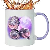 -Kaffeetasse, Tierliebhaber, Keramiktasse, 350 ml, niedlicher Pygmäen- , Frühstückstasse, Schreibtisch-Dekoration für Kinder und Erwachsene, Tee-, Milch-Kaffeetasse