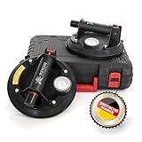 NINJA DIY Saugheber 2er Set - Robuste Plattenheber für Glas, Laminat, Fliesen & Terrassenplatten – Ergonomische Saugheber Saugnäpfe für Fenster & Pflastersteine - 20x22x9,5cm, 300kg Belastbarkeit