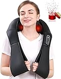 Massagegerät Nackenmassagegerät mit Wärme , Shiatsu Rückenmassagegerät mit 3D-Massage für Schulter Nacken Rücken im Büro Zuhause